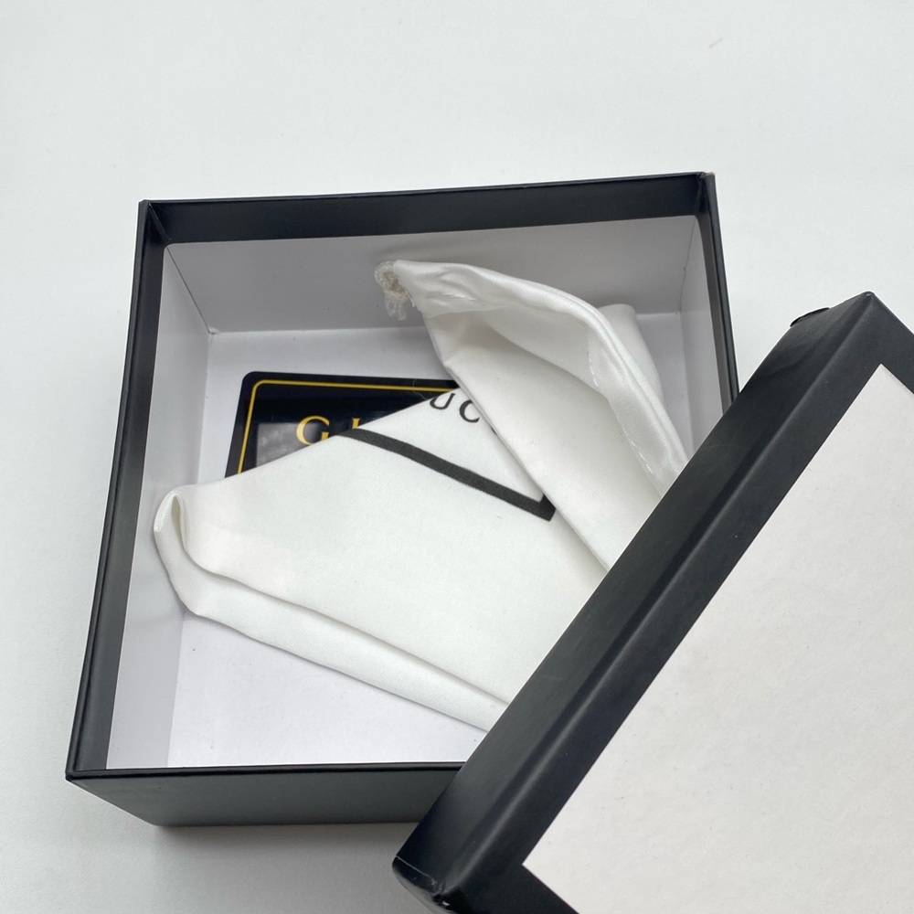 Gucci Black Leather Belt Silver Snake GG Buckle- 100 L W Box - Picture 12 of 13